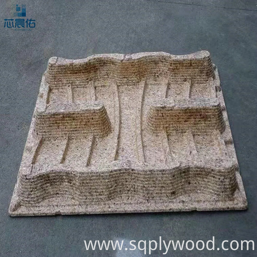 Nestable and 80% Space Saving Compressed Wood Chip Pallets